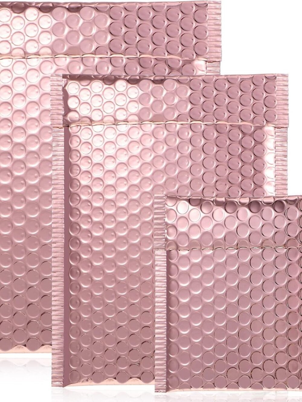50 Pieces Bubble Mailers 3 Sizes Self Seal Adhesive Poly Mailers Metallic Foil G